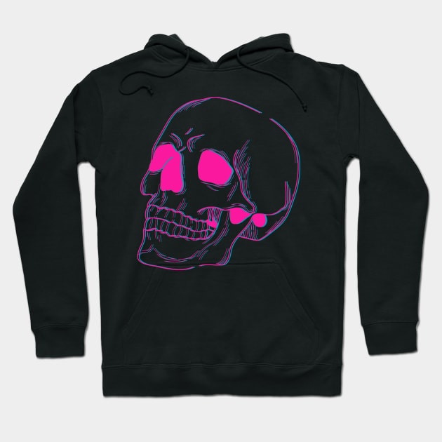 Pink online skull hoodie